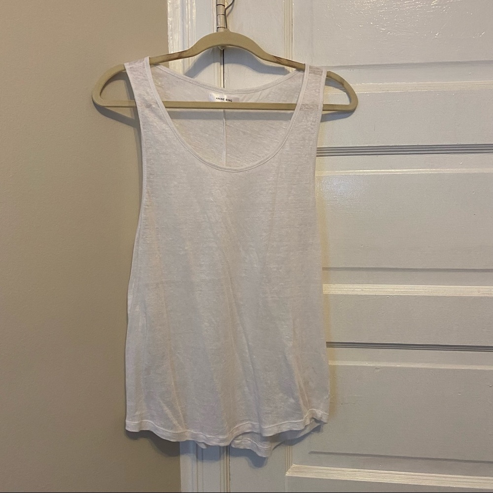 Anine Bing Linen Tank Top